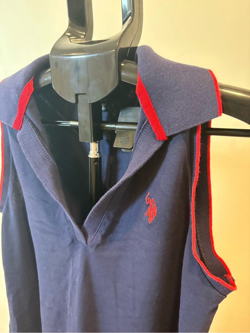 U.S. Polo Assn. Navy Polo Dress with Red Trim - Picture 3 of 8